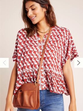Anthropologie Josie Dolman Sleeved Top